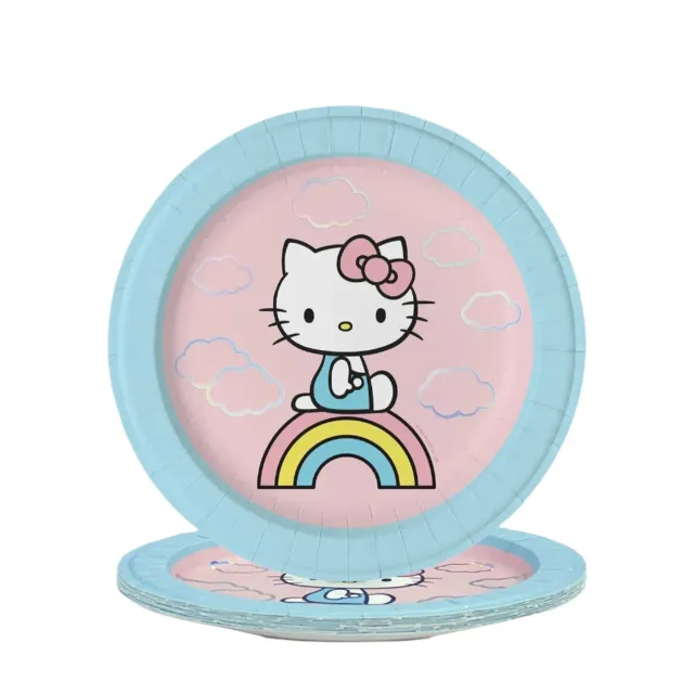 Hello Kitty x Studio Oh! Rainbow Skies Luncheon Plates papptallerkener 16 stk
