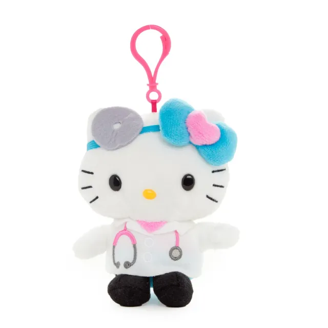 Hello Kitty Career Series Doctor Mascot Clip maskot med klype 5 tommer