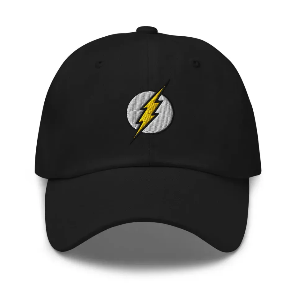 DC The Flash logo caps svart justerbar