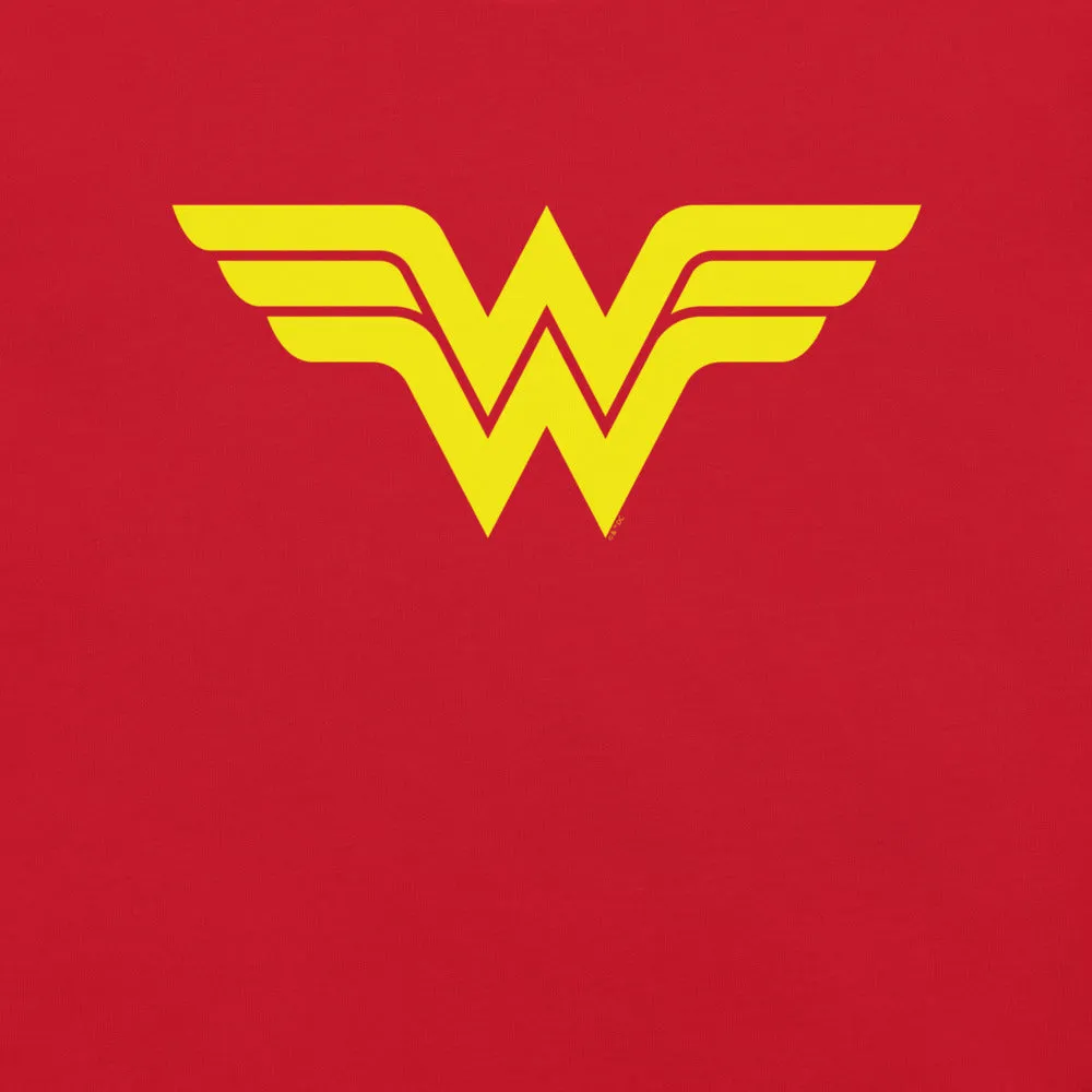 Batman Wonder Woman Logo T-skjorte rød bomull