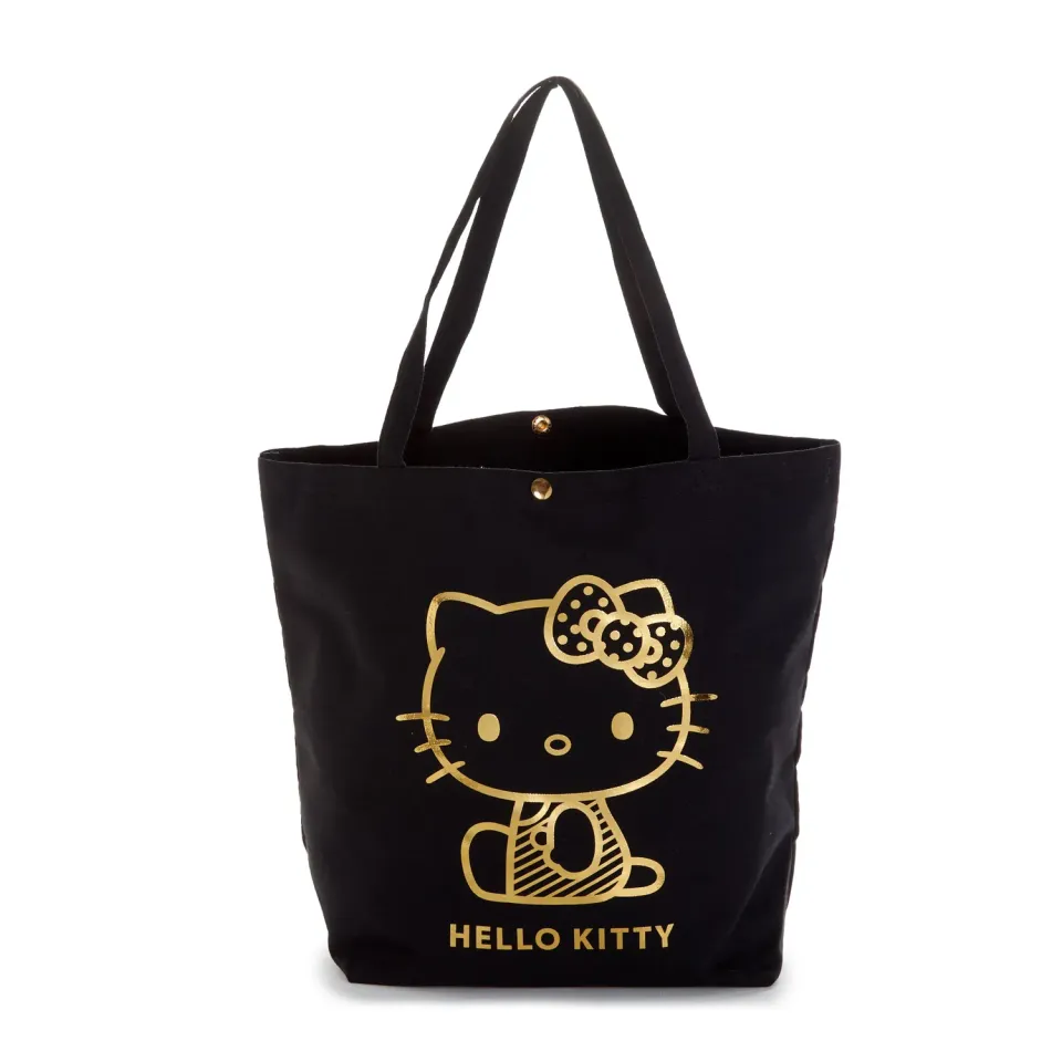 Hello Kitty Oversized Everyday Tote Bag totebag svart canvas