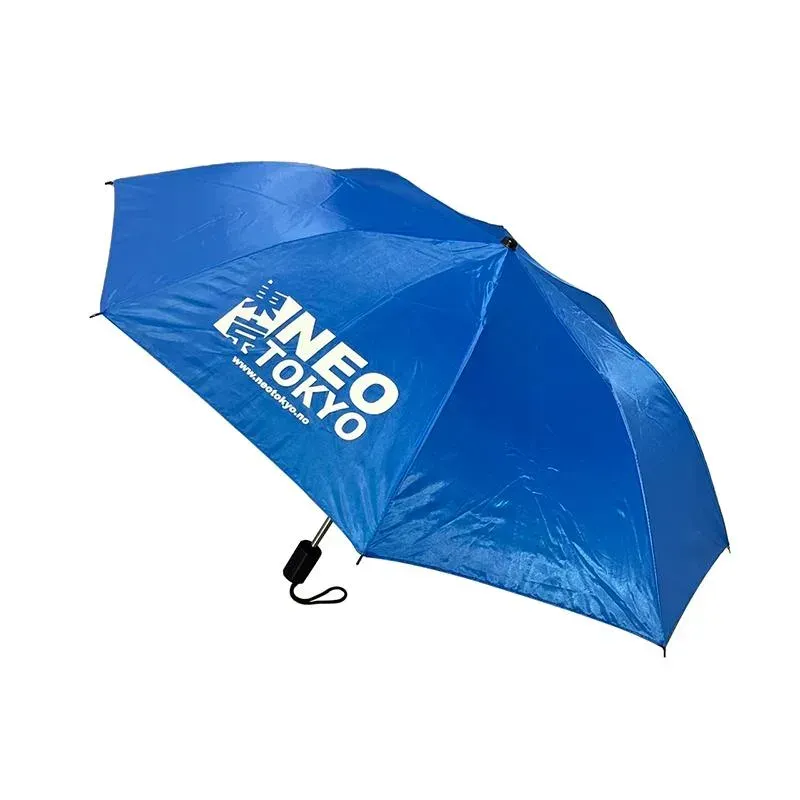 Neo Tokyo Pocket Umbrella Blue w/White Logo paraply blå