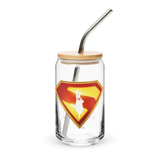 Batman SUPERMAN (2025 Movie) Take Me Home glass med lokk 473 ml