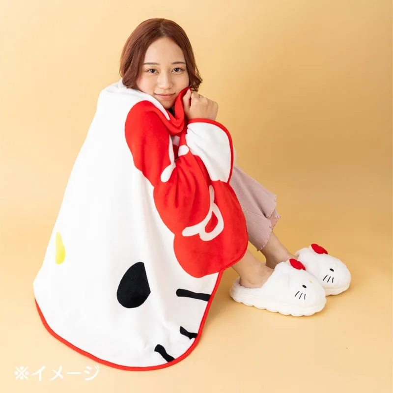 Hello Kitty Face-Shaped-pledd klassisk rød 122 × 97 cm myk polyester