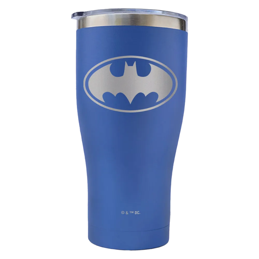 Batman Logo Engraved Tumbler 20 oz blå dobbeltisolert