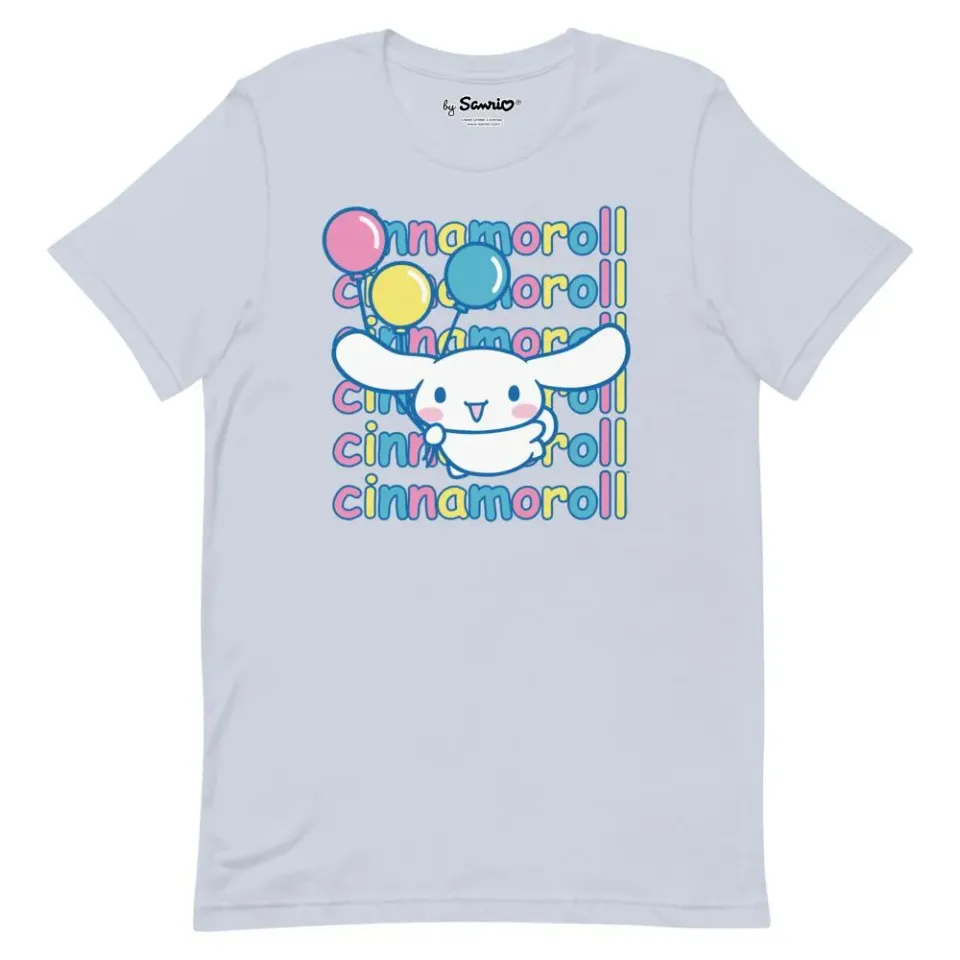 Hello Kitty Cinnamoroll Watashi Wa T-skjorte lyseblå XS–2XL