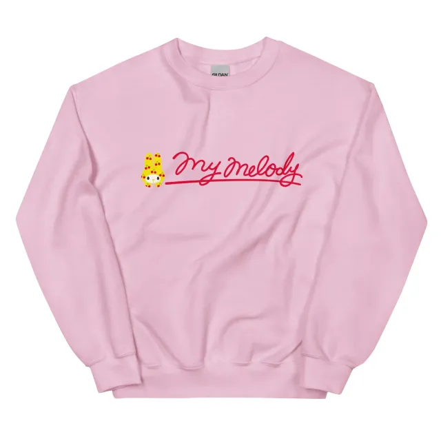Hello Kitty My Melody Cherry Sweet Logo Classic Crewneck collegegenser svart