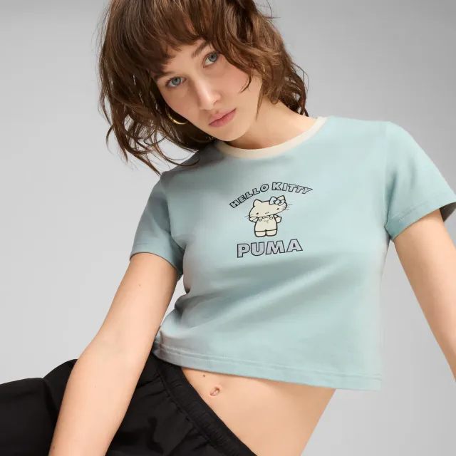 Hello Kitty x PUMA Graphic Baby Tee T-skjorte Modern Mint