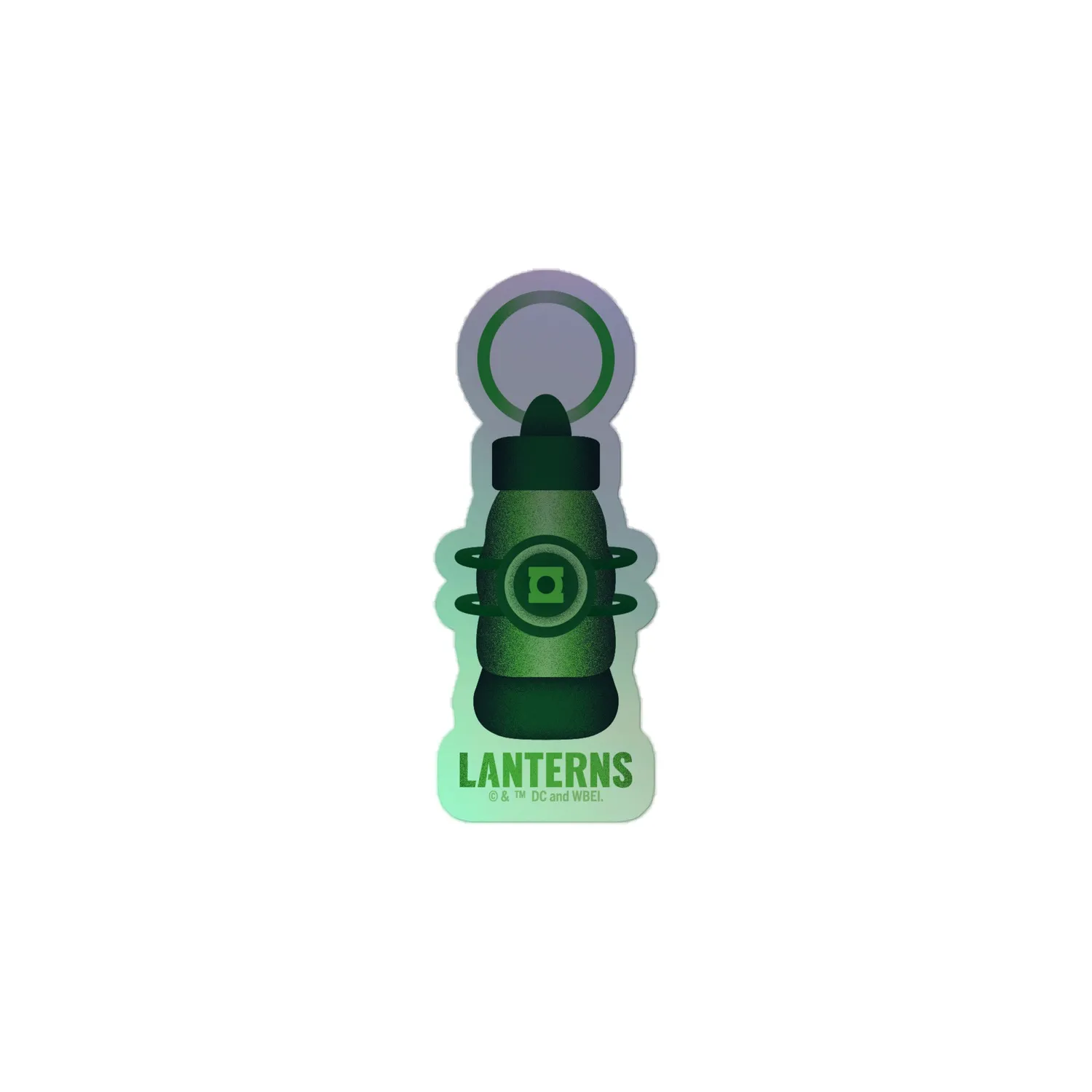 Batman Lanterns Holographic Sticker Power Battery klistremerke 3 × 3 tommer vinyl
