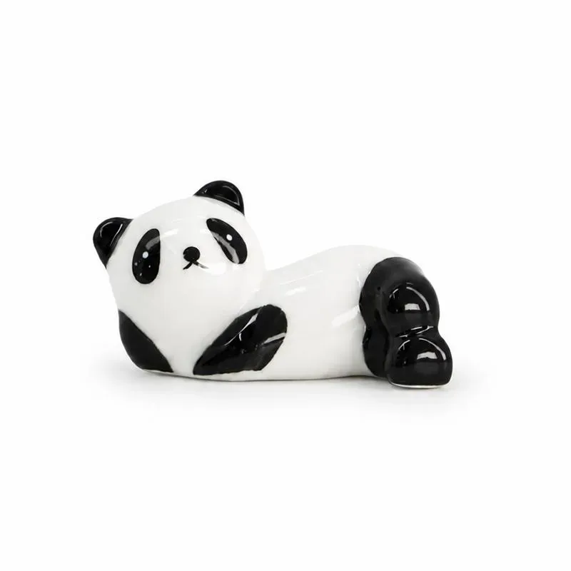Chopstick Rest Resting Panda pinnestøtte i porselen 5 cm