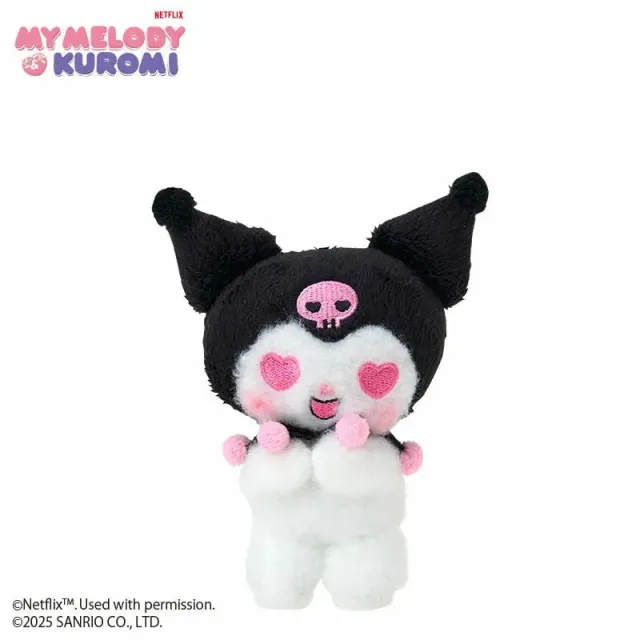 Hello Kitty My Melody & Kuromi Netflix Series Kuromi Lovestruck Plush Mascot Keychain nøkkelring