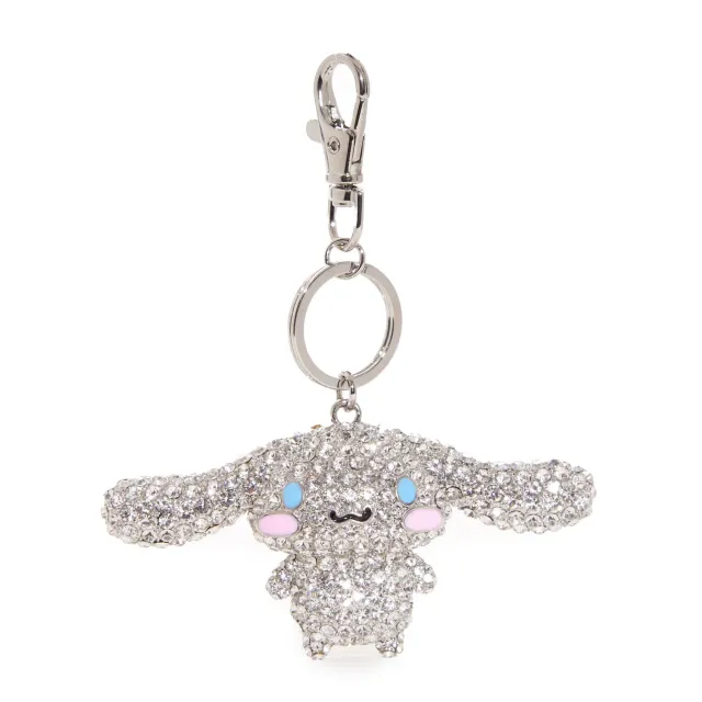 Hello Kitty Cinnamoroll Pave 3D Bling nøkkelring sølv
