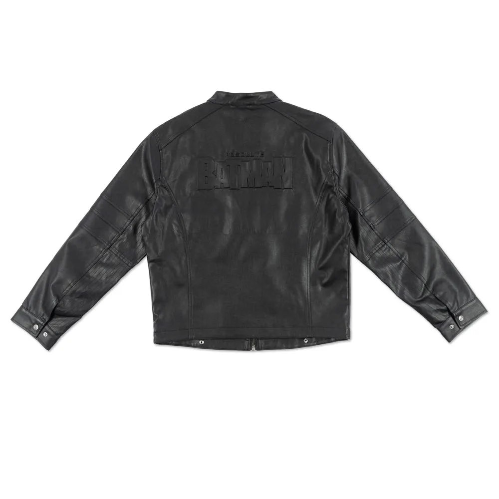 Batman ABSOLUTE BATMAN Embossed Leather Jacket svart