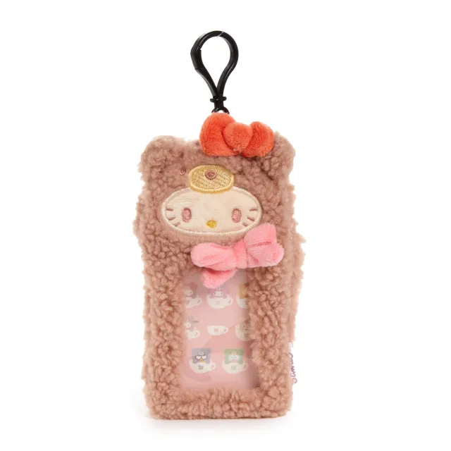 Hello Kitty Latte Bears ID-kortholder med klype, beige sherpa