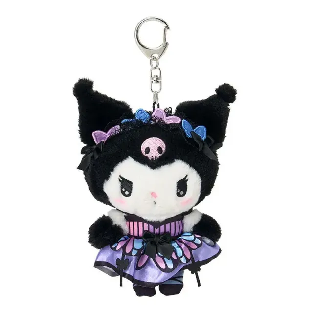 Hello Kitty Monarch Butterfly Kuromi plysj nøkkelring med sommerfugldetaljer