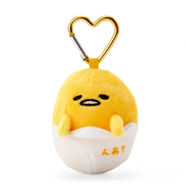 Hello Kitty Gudetama Mini Mascot Keychain nøkkelring med hjerteklips