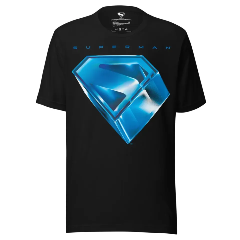 Batman SUPERMAN (2025 Movie) Stylized S-Shield t-skjorte svart