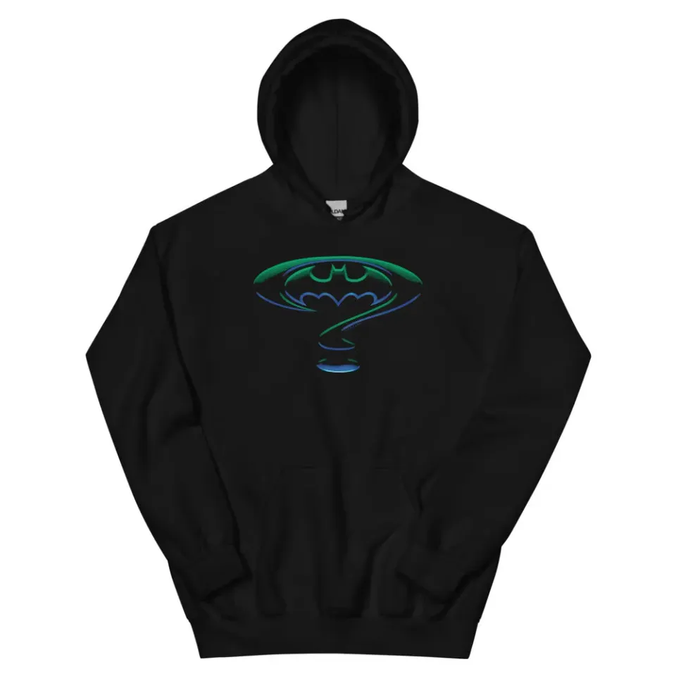 Batman Batman Forever Logo-hettegenser svart 50/50 bomull