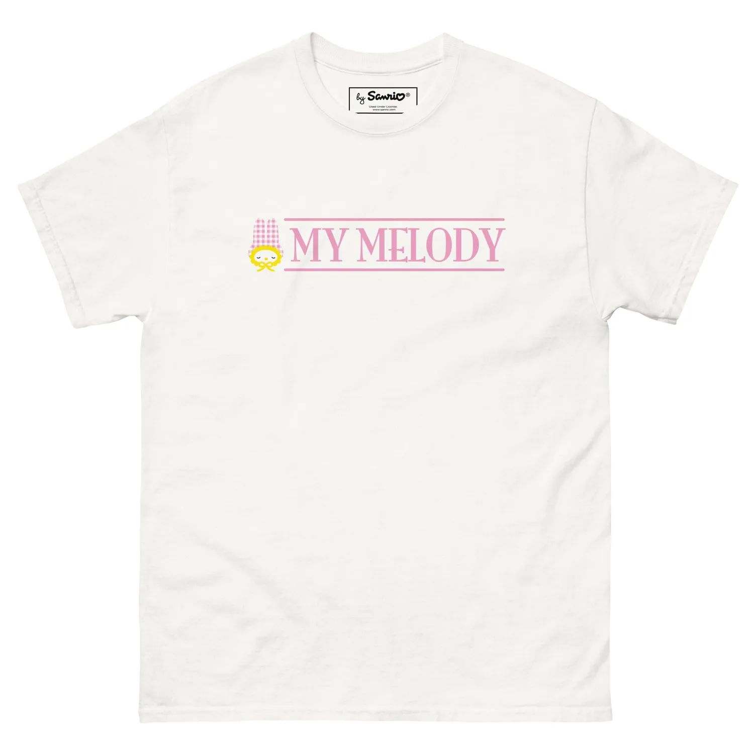 Hello Kitty My Melody Gingham Logo Tee t-skjorte svart bomull