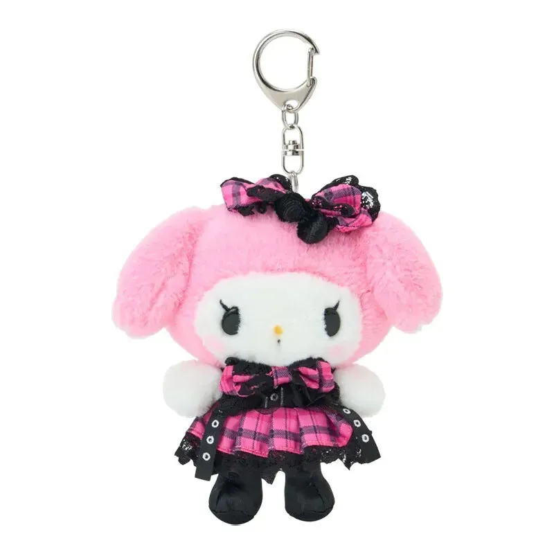 Hello Kitty My Melody Rock ’n’ Check plysjmaskot nøkkelring