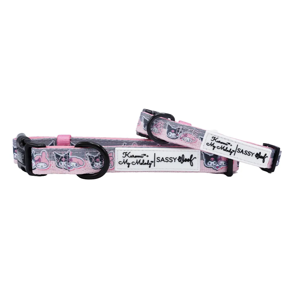 Hello Kitty My Melody & Kuromi hundehalsbånd multicolor S–L neopren