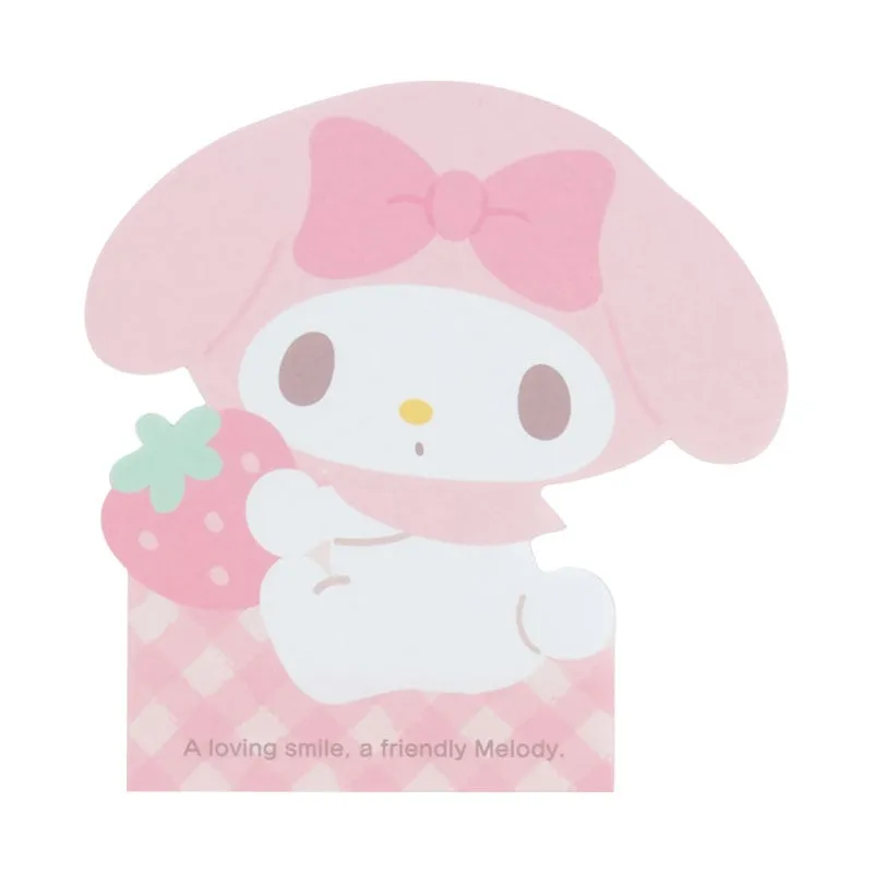 Hello Kitty My Melody utskåret notatblokk 84 ark