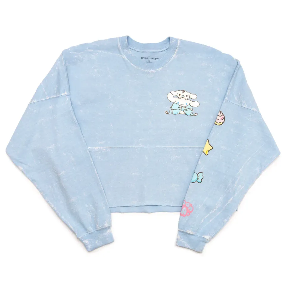 Hello Kitty Cinnamoroll x JapanLA Ribbons Cropped Spirit Jersey genser blå