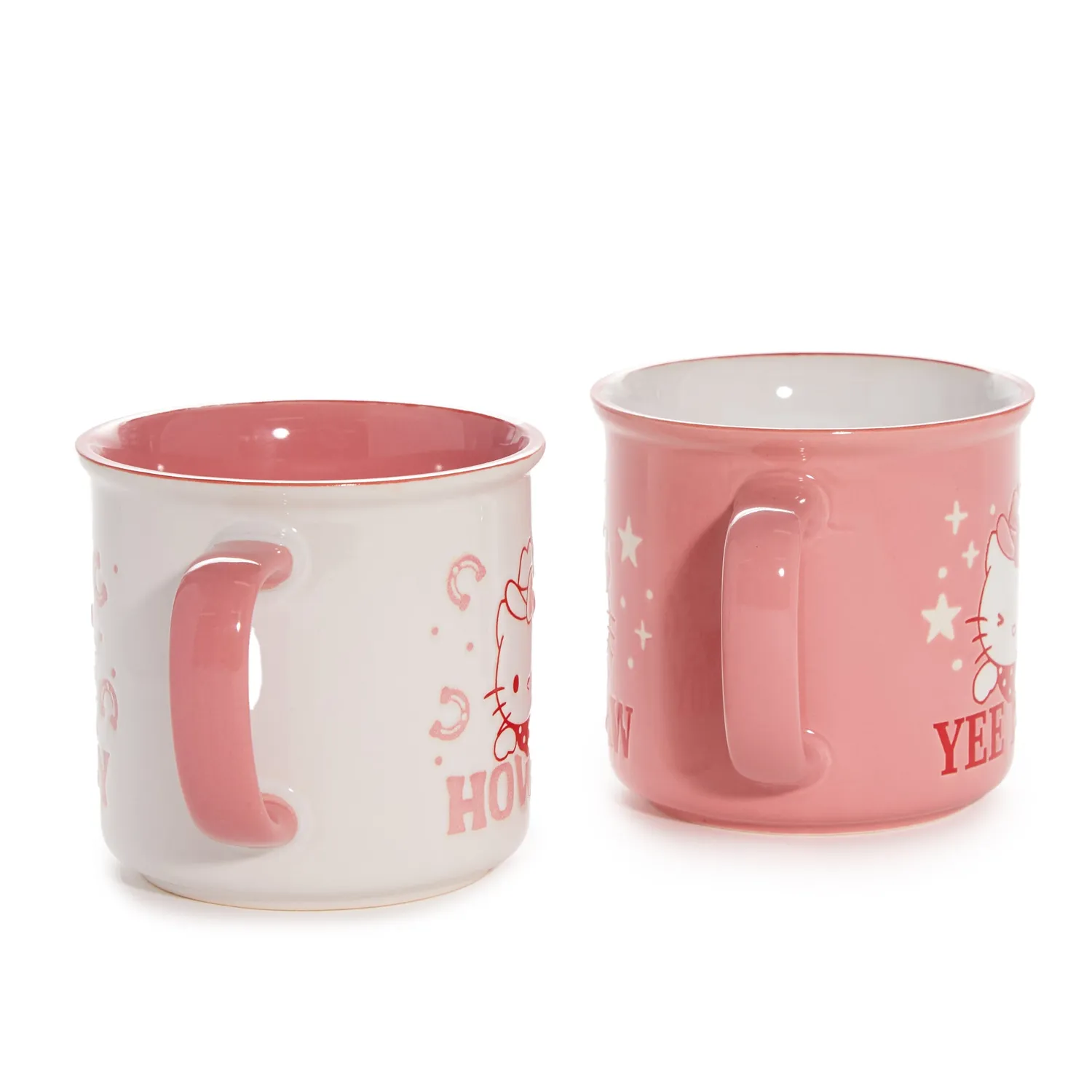 Hello Kitty Lone Star Ceramic Mug Set med 2 keramikkrus western