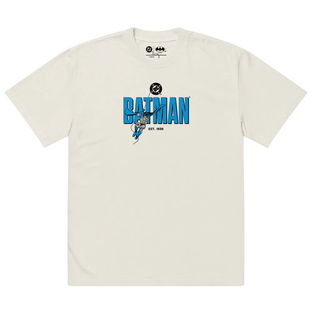 Batman Est. 1939 Oversized Faded T-skjorte Faded Bone