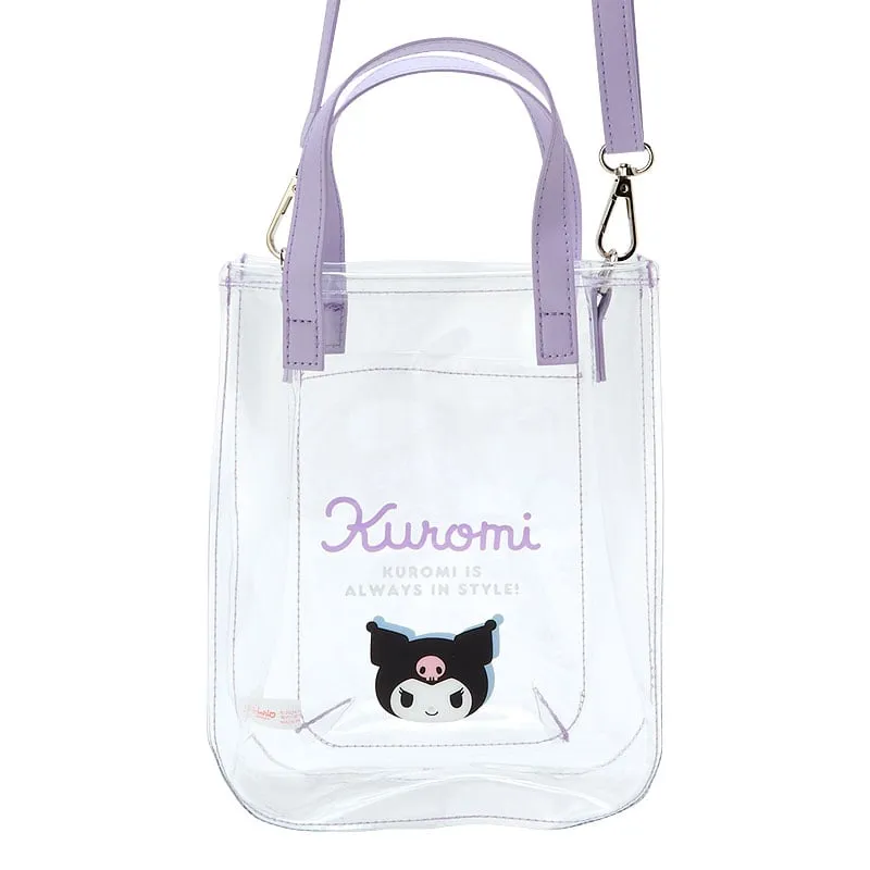 Hello Kitty Kuromi Clear 2-Way Mini Tote gjennomsiktig veske PVC
