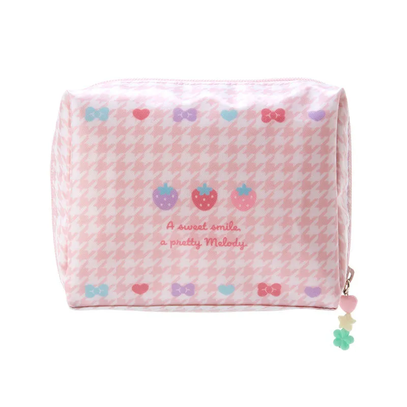Hello Kitty Floral Houndstooth My Melody Zipper Pouch sminkepung