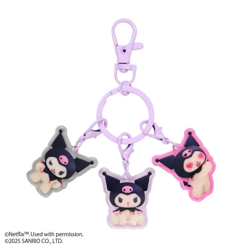 Hello Kitty My Melody & Kuromi Netflix Series Kuromi Acrylic Keychain nøkkelring