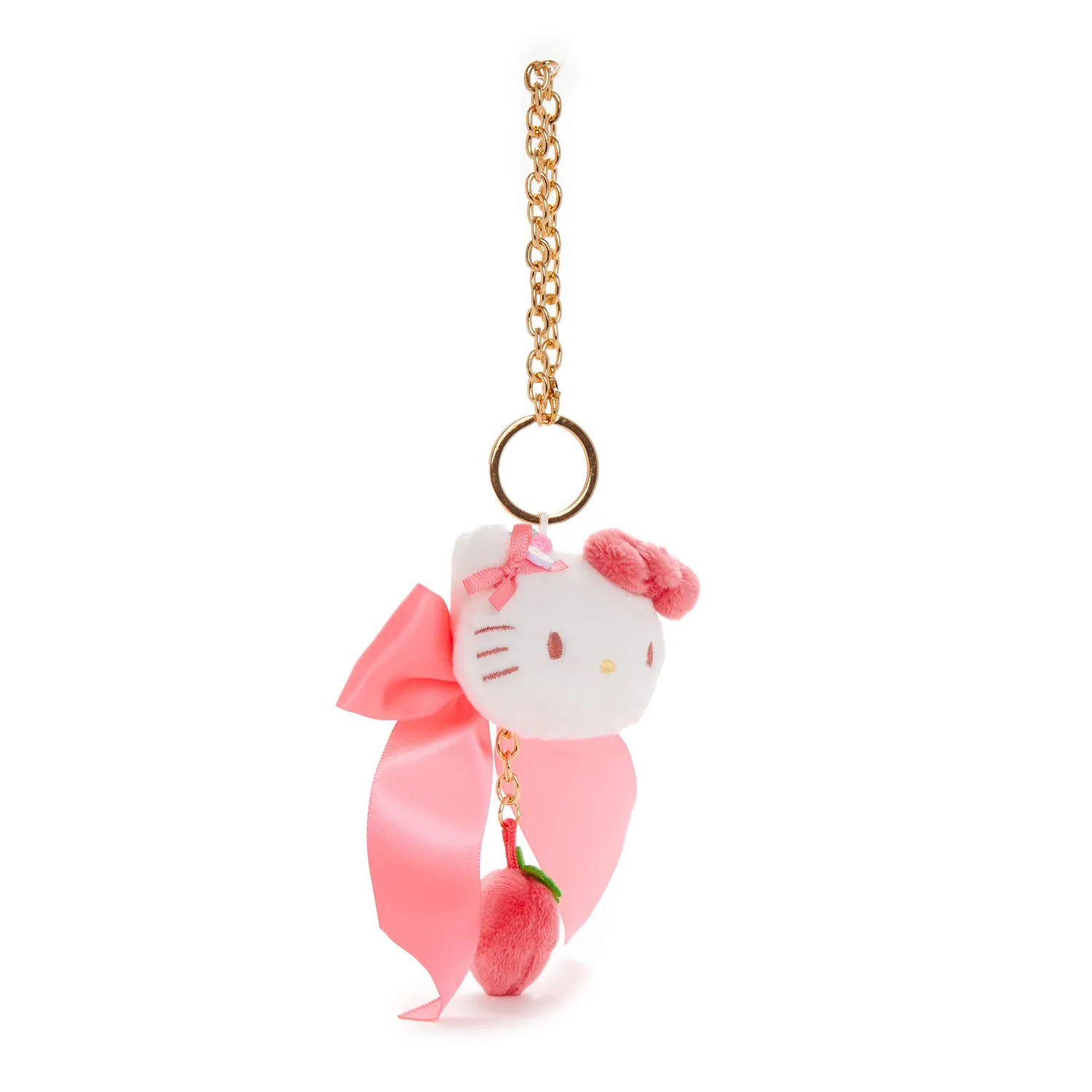 Hello Kitty Strawberry News 50th Anniversary Series Plush Bag Charm veskeanheng