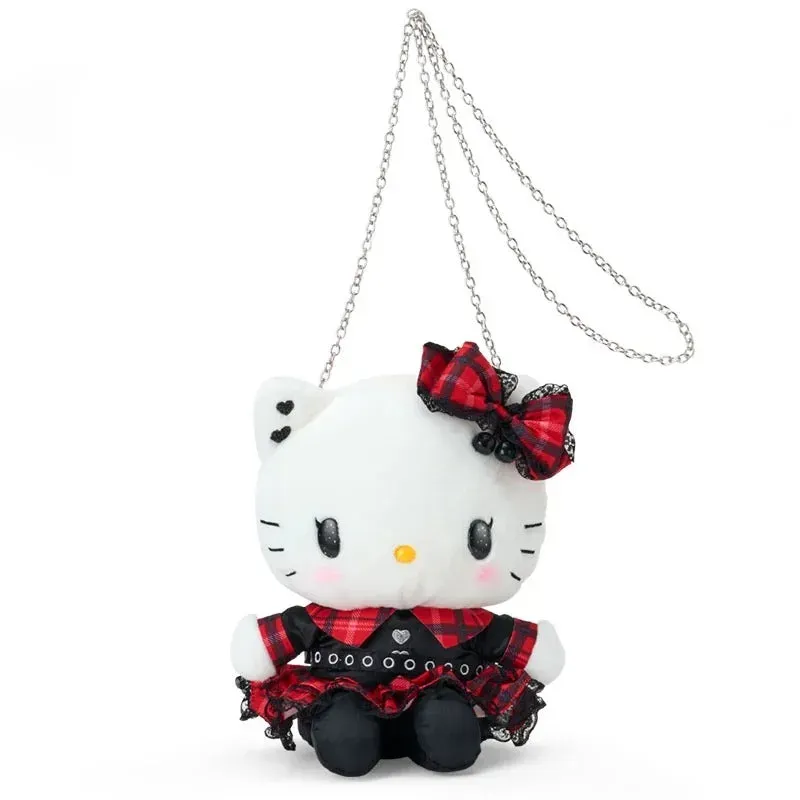 Hello Kitty Rock ’n’ Check Series Plush Crossbody Bag skulderveske