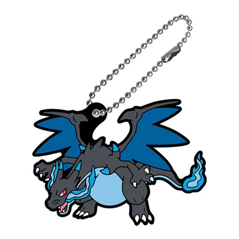 Pokémon Rubber Mascot Charm nøkkelring tilfeldig modell