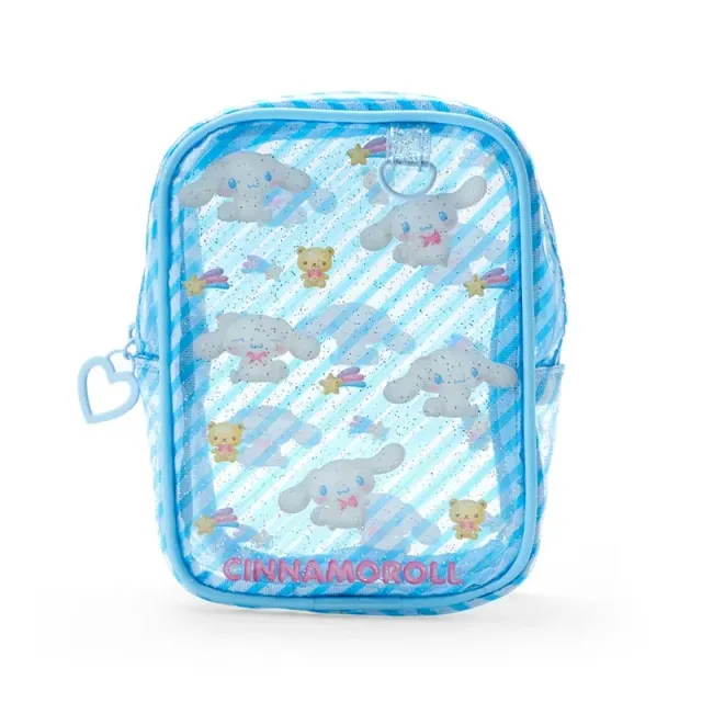 Hello Kitty Cinnamoroll Clear Mini glidelåspung med glitter
