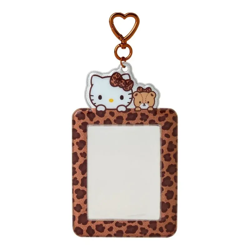 Hello Kitty Enjoy Idol Series Brown Leopard kortholder med karabinkrok