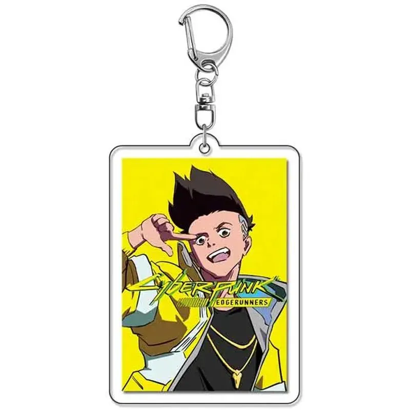 Neo Tokyo Cyberpunk Edgerunners David Martinez Acrylic Keychain nøkkelring 6 cm