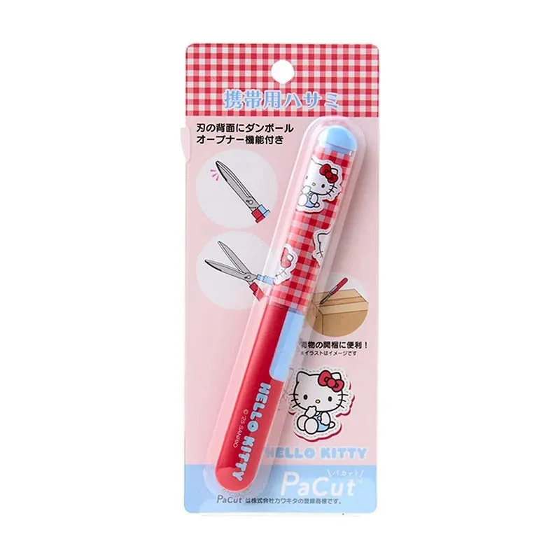 Hello Kitty Gingham Compact Scissors kompakt saks rutete