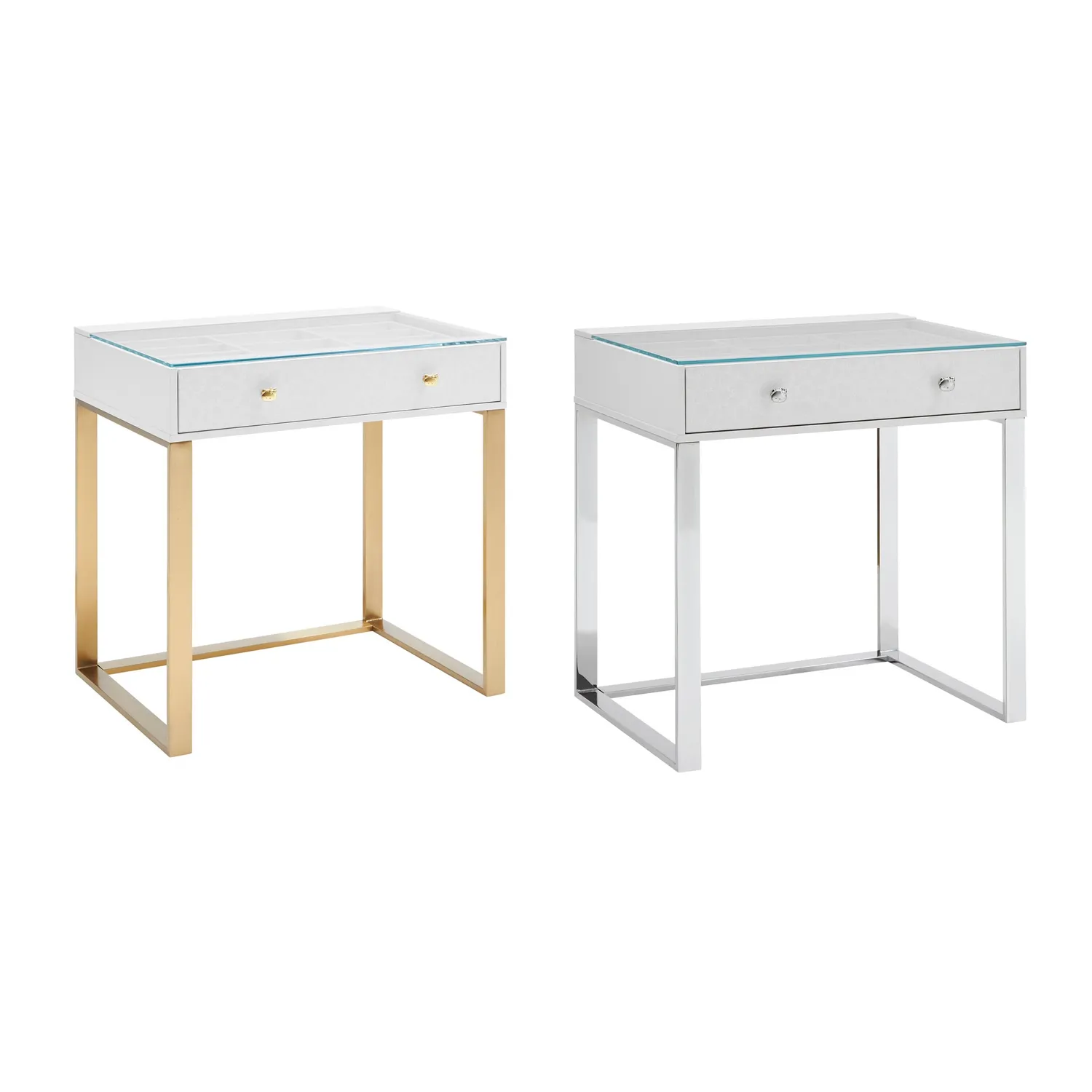 Hello Kitty SlayStation Mini Vanity Table sminkebord gull med glassplate