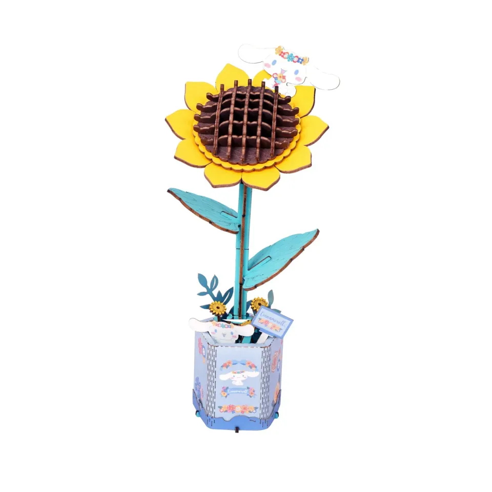 Hello Kitty Cinnamoroll Sunflower 3D-trepuslespill 82 brikker