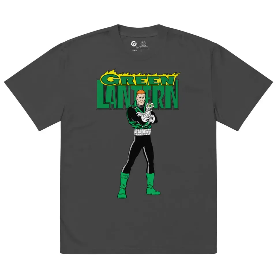 Green Lantern Guy Gardner oversized T-skjorte faded black