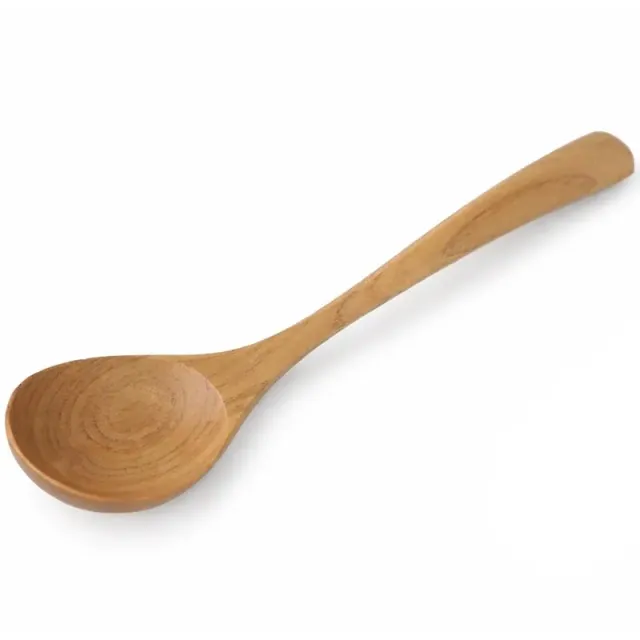 Neo Tokyo Japanese Wooden Spoon Natural Round treskje 18 cm kastanjetre