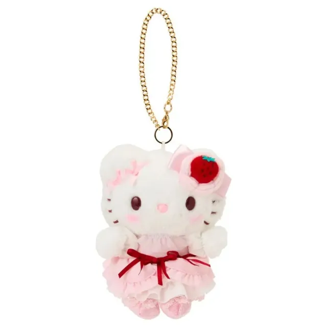 Hello Kitty Strawberry Whip Series kosedyranheng med gullkjede