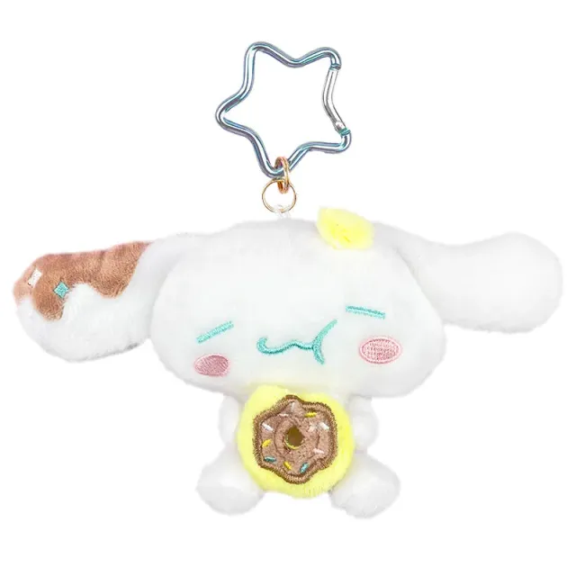Hello Kitty Cinnamoroll Plush Mascot nøkkelring med stjernekarabin
