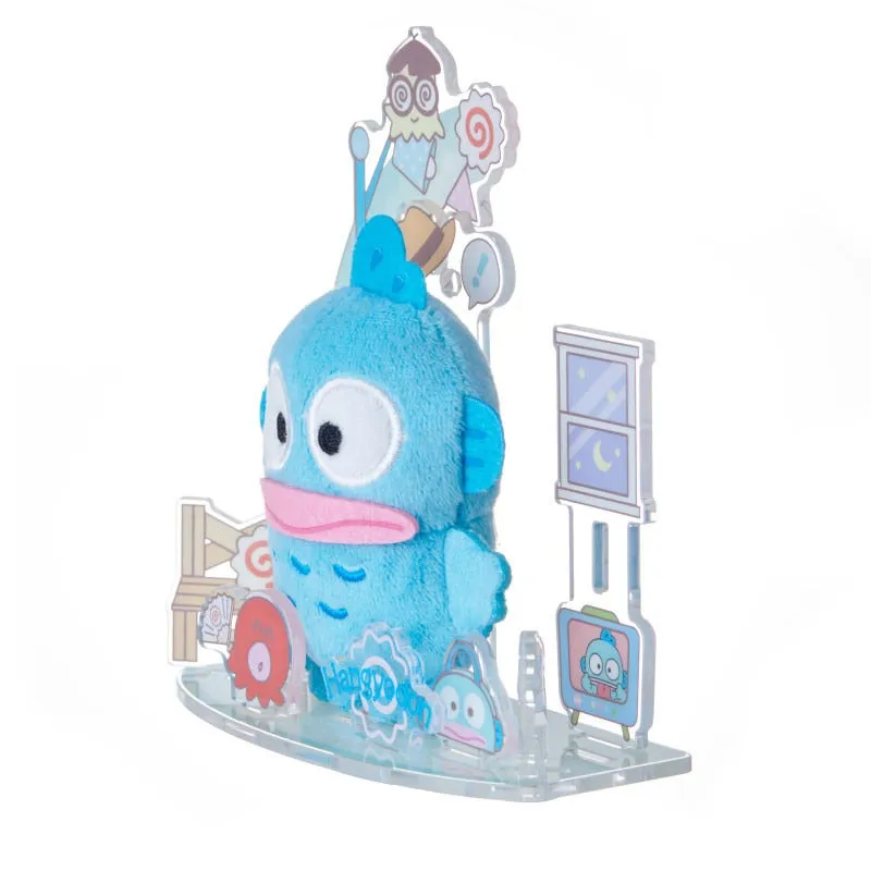 Hello Kitty Nuikatsu Plushie Life Hangyodon Mini Plush & Acrylic Stand Set kosedyrsett