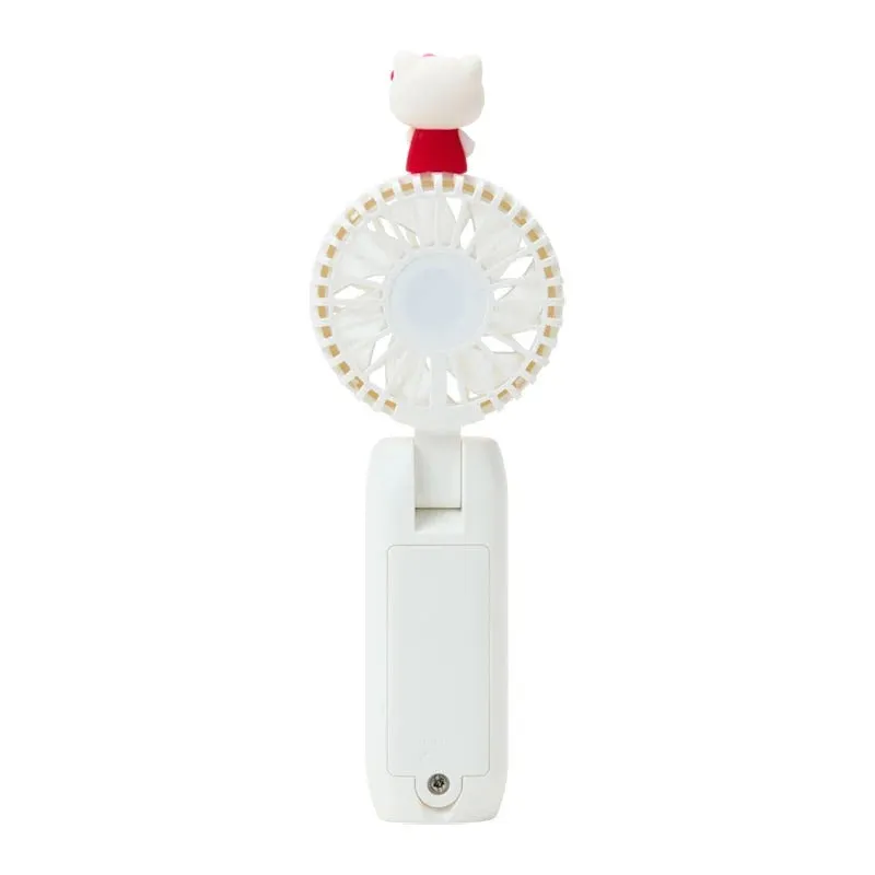 Hello Kitty 2-Way Portable Handy Fan håndvifte hvit USB og batteri