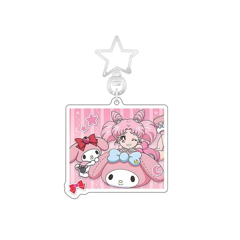 Neo Tokyo Sailor Moon x Sanrio Chibi Moon & My Melody nøkkelring akryl