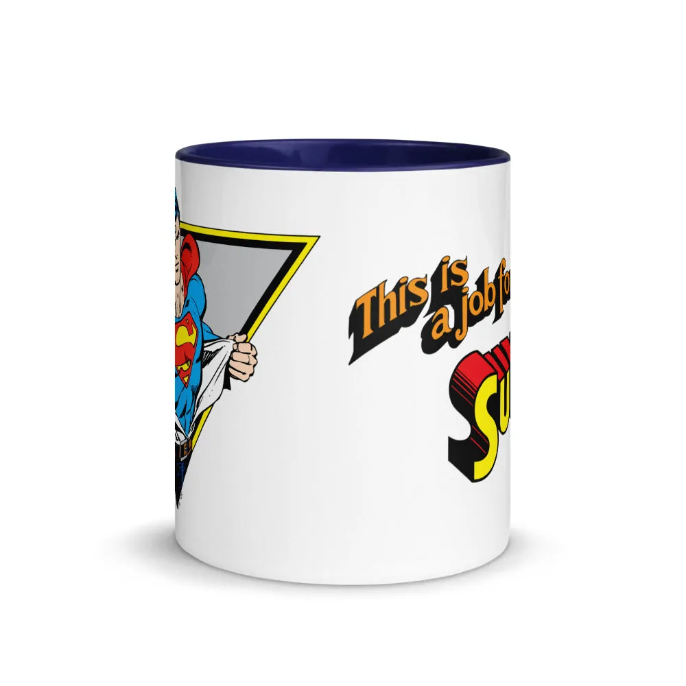 Batman SUPERMAN This is a Job for… krus 11 oz blå rød gul