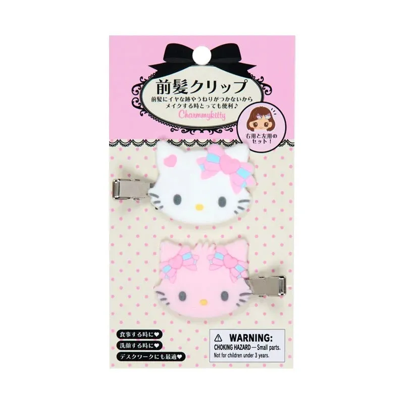 Hello Kitty Charmmy Kitty Besties hårspenner, 2 stk., flocket